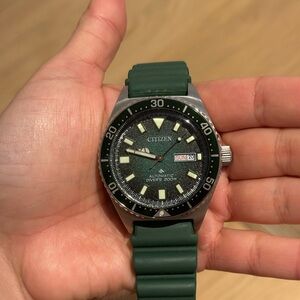 Citizen Men's Green Stainless Steel Dive Watch